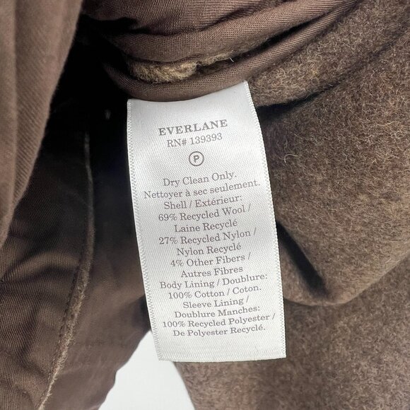NWT Everlane The Italian ReWool Oversized Shirt Jacket Plaid Women's XXS $228 - Picture 6 of 6